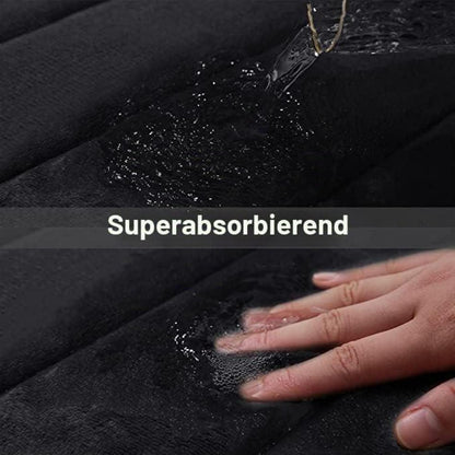 Memory Foam Badteppich 60x90 cm Schwarz – Rutschfest & Saugfähig