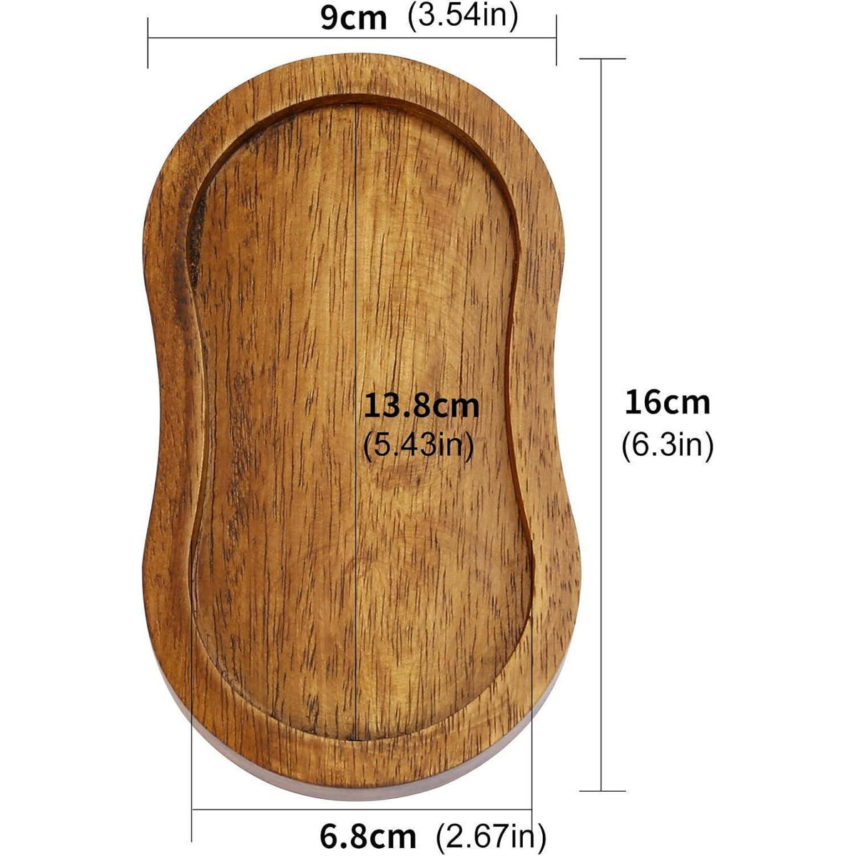 Holz Tablett für Salz & Pfeffer - Retro Design