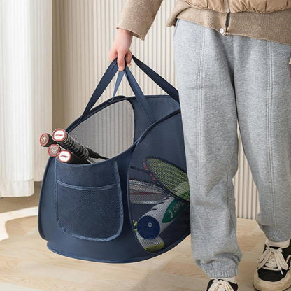 Faltbarer Wäschekorb Set 2er-Pack – Marineblau, 57x36x36 cm