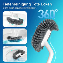 Silikon Toilettenbürste Set mit Halter – Randreiniger & Schnelltrocknend