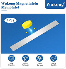 4er Pack Magnettafeln 30x3cm Silber Selbstklebend mit 16
