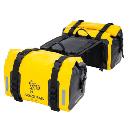 Wasserdichte Motorrad Gepäckrolle 70L (2x35L) Gelb