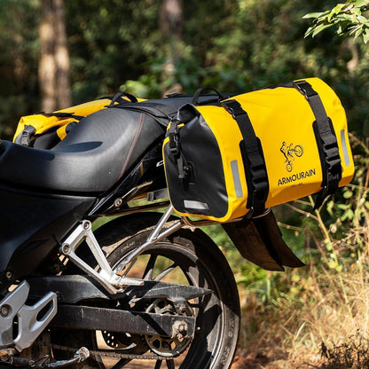 Wasserdichte Motorrad Gepäckrolle 70L (2x35L) Gelb