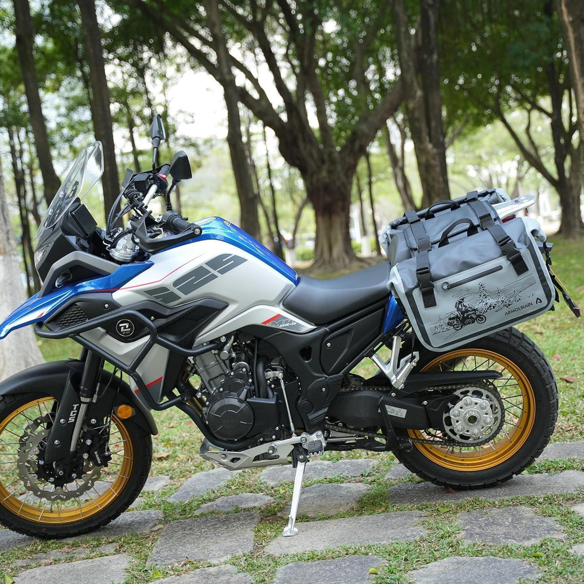 Motorrad Seitentasche 50L Wasserdicht mit Abnehmbarer Platte