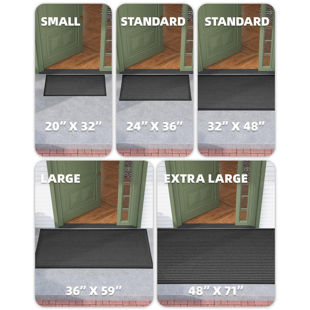 Fußmatte Outdoor Grau 80x120cm - Schmutzfangmatte für Haus & Garten