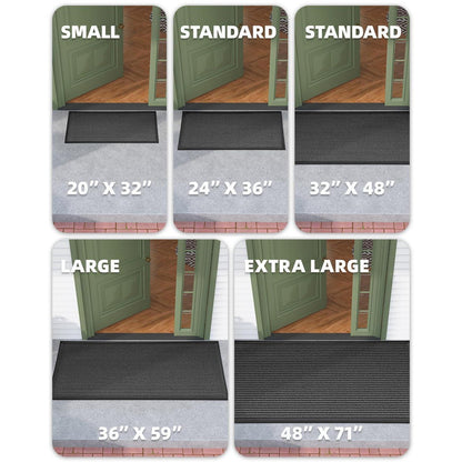 Fußmatte Outdoor Grau 80x120cm - Schmutzfangmatte für Haus & Garten