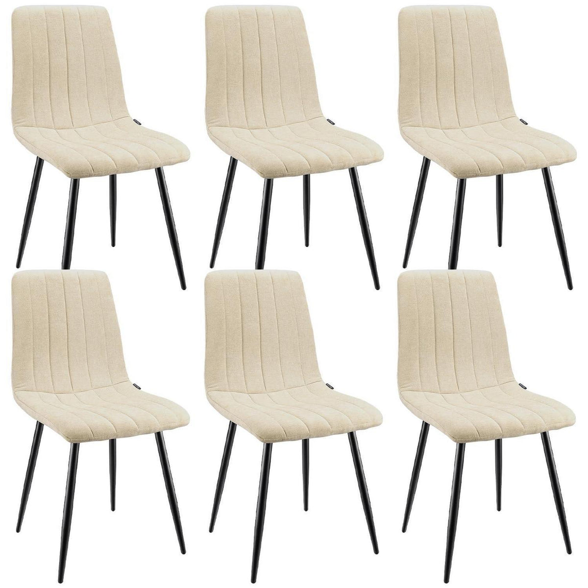 Esszimmerstühle 6er Set, Gepolsterte Stühle mit hoher Lehne
