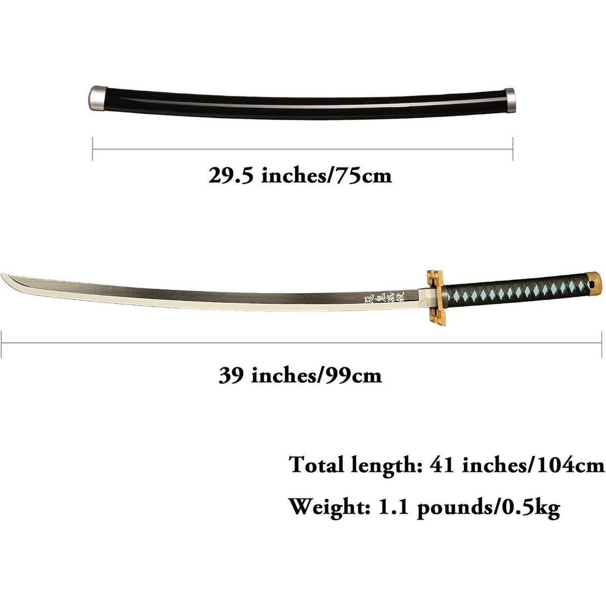 Bambus Katana Cosplay Schwert 103cm – Tokitou Muichirou Stil
