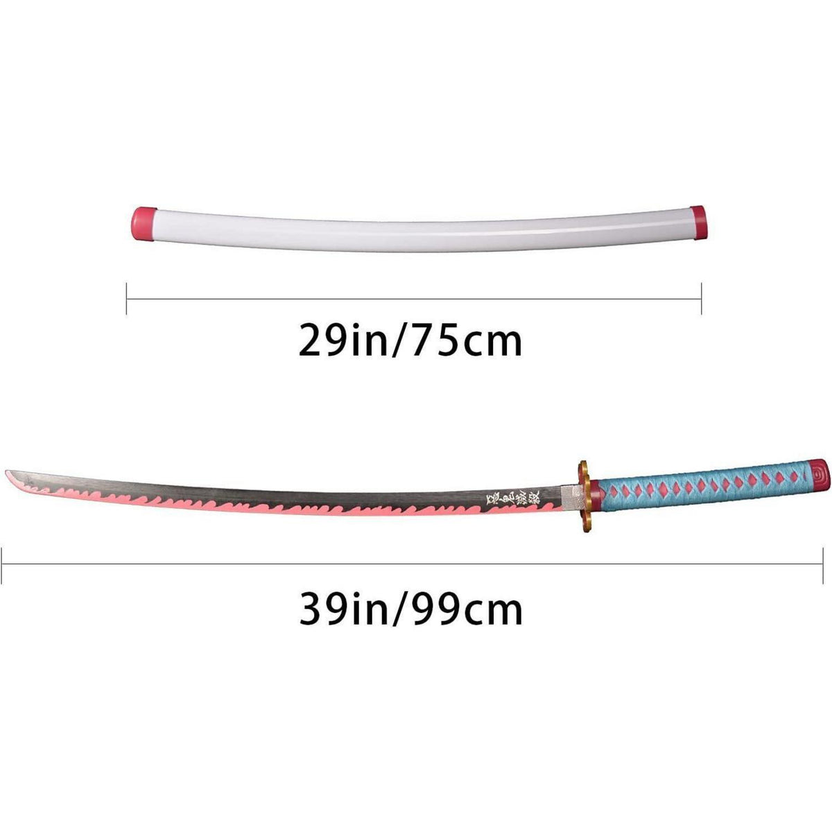 Anime Katana aus Bambus – 103cm, Kanroji Mitsuri Stil