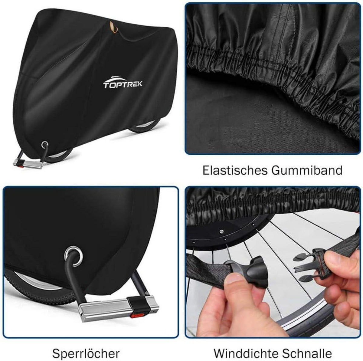 Fahrradabdeckung 3 Fahrräder 210D Oxford wasserdicht 220x120x110cm
