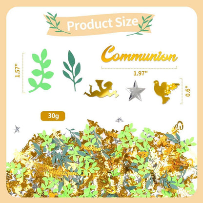 30g Goldene Kommunion Konfetti Streudeko Tischdeko Taufe