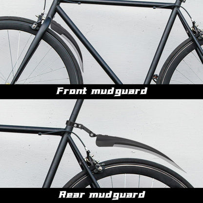 Fahrrad Schutzblech Set für MTB & Rennrad, Universal, Schwarz/Grau