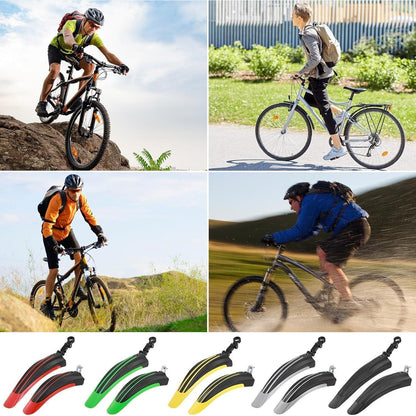 Fahrrad Schutzblech Set für MTB & Rennrad, Universal, Schwarz/Grau