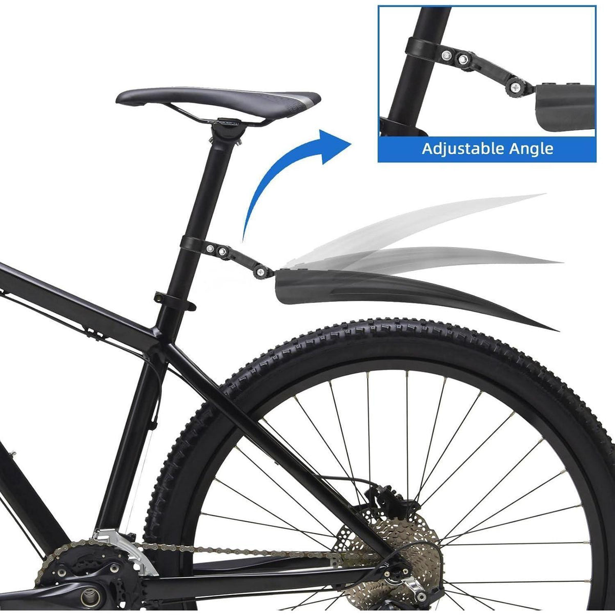 Fahrrad Schutzblech Set Universal MTB Rennrad 24-29 Zoll Schwarz