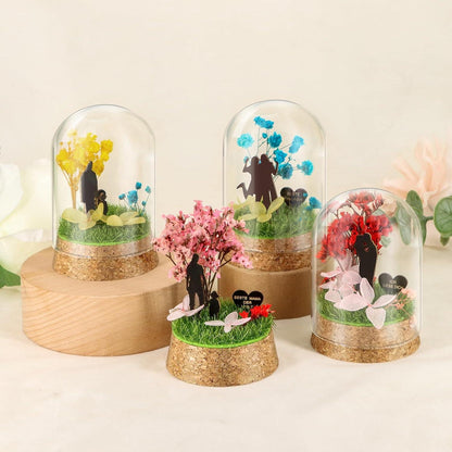 Ewige Blumen im Glas Geschenkbox für Papa Vatertag Geburtstag