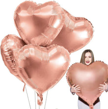 Herz Folienballon Roségold 4 Stk. 32 Zoll XXL Hochzeit