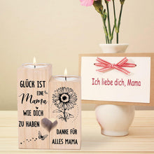 Personalisierter Holz Kerzenhalter Geschenk Mama Muttertag