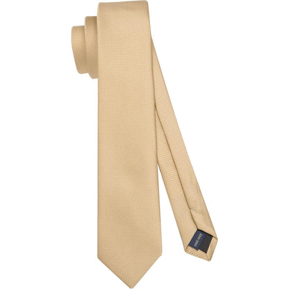 Schmale Seidenkrawatte für Herren – Klassisch & Elegant in Gold