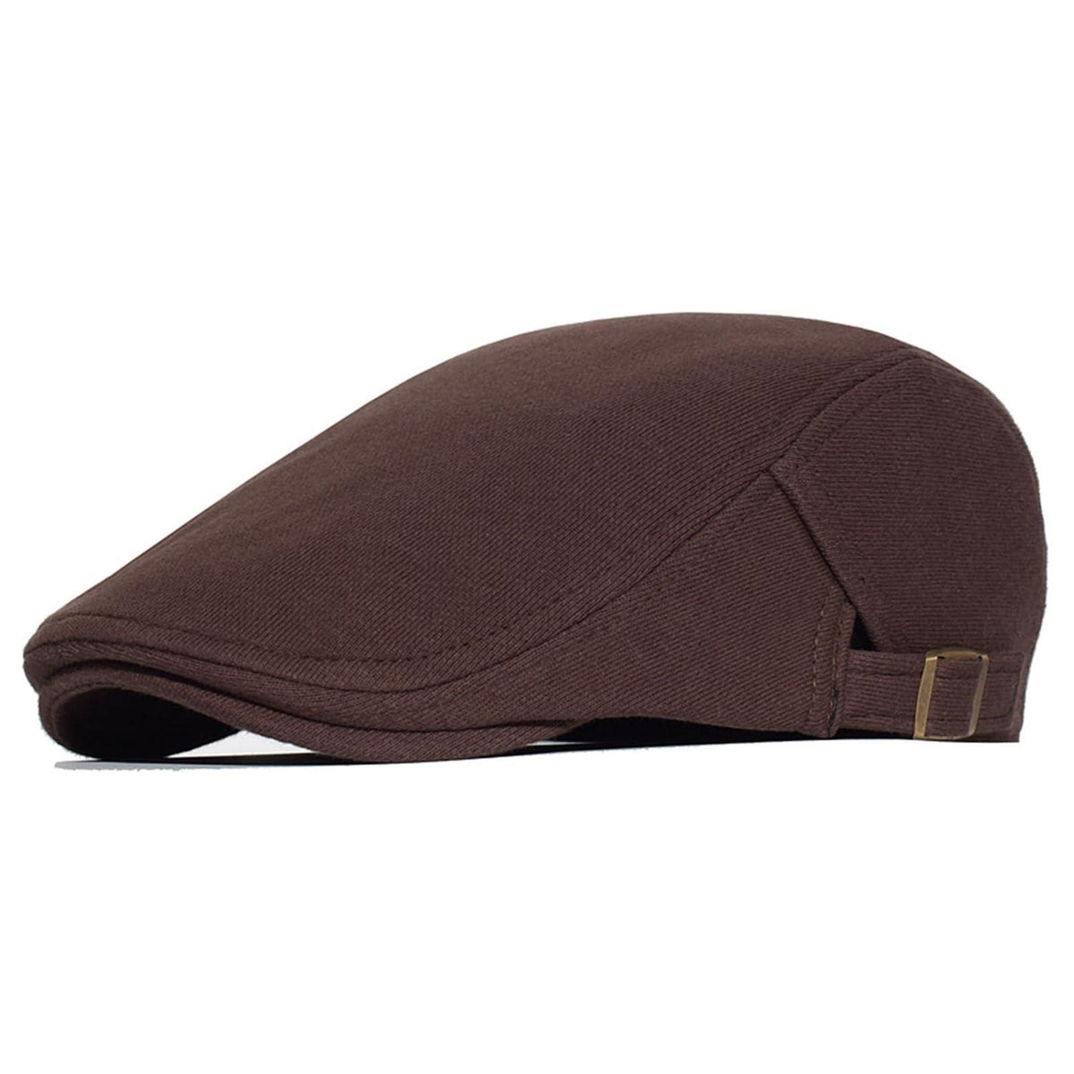 Schiebermütze Herren Baumwolle Flatcap Kaffeefarbe 56-60cm