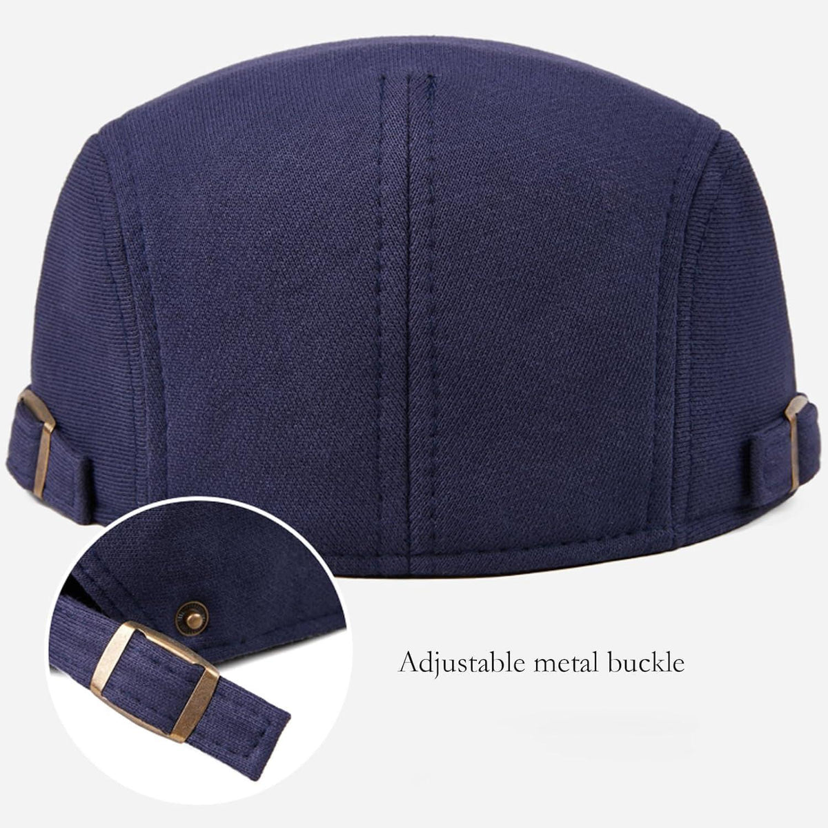 Schiebermütze Herren Baumwolle Flatcap Kaffeefarbe 56-60cm