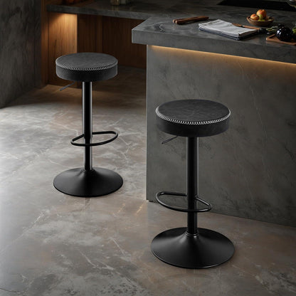 Barhocker Set 2er – Höhenverstellbar & Komfortabel Schwarz