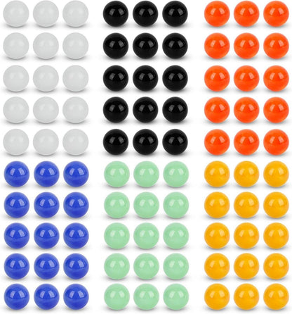 90 bunte Glasmurmeln 1,6cm Murmelspiel Chinese Checkers Kugeln