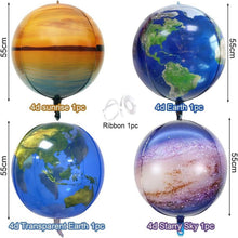 4er Set XXL Planeten Folienballons für Geburtstag