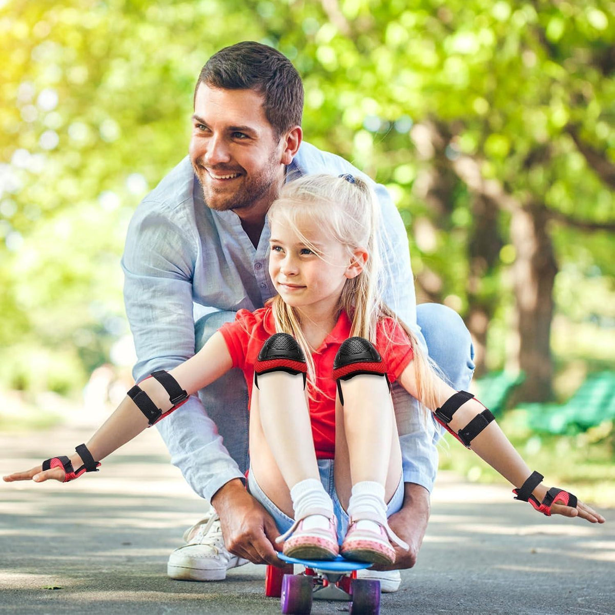 Knieschützer Set Kinder 3-8 Jahre | Schutzausrüstung Skateboard, Roller, Rad