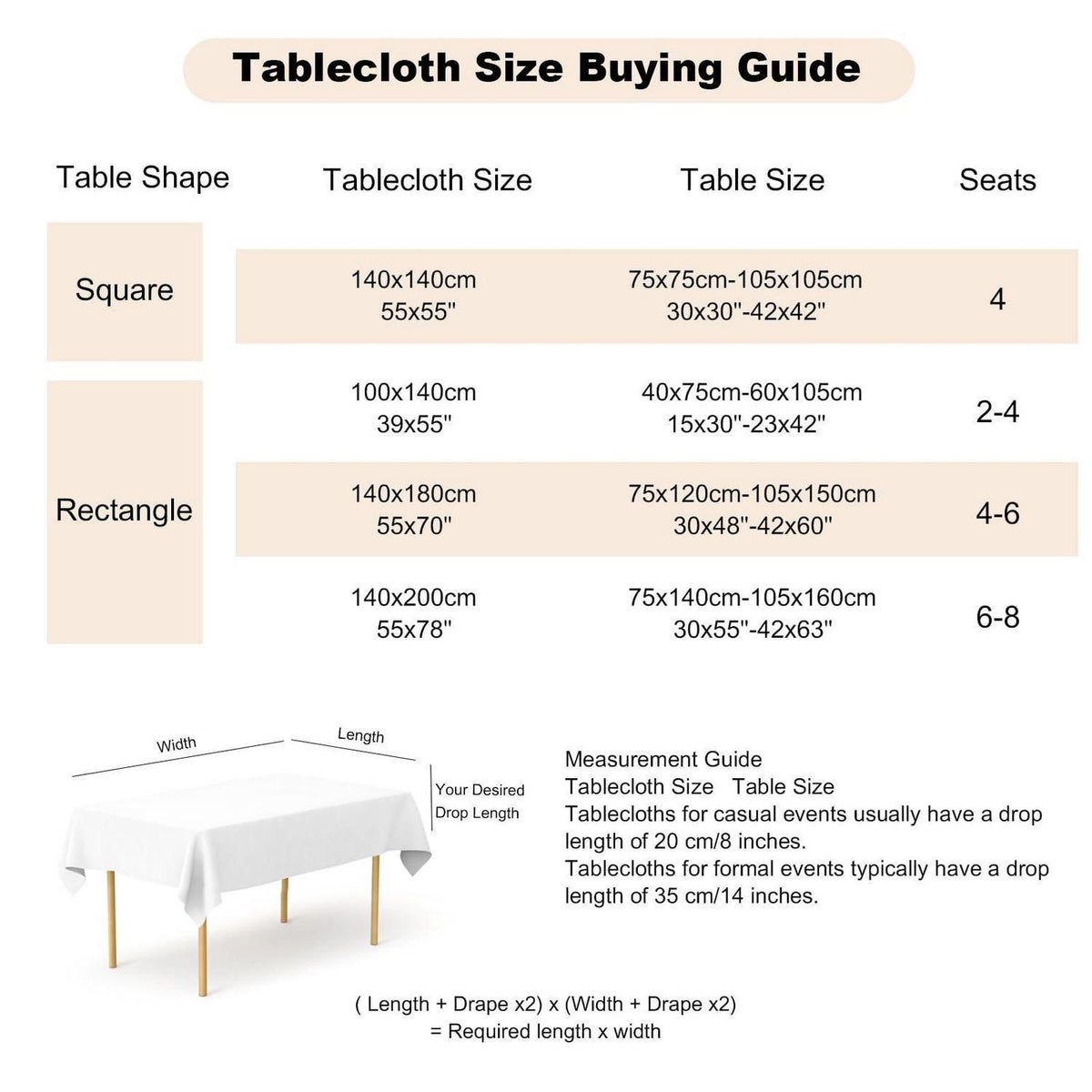 Gehäkelte Tischdecke Boho Spitze Rechteckig 140x200cm Beige