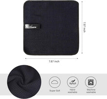 12er Set Schwarze Mikrofasertücher mit Waffelmuster 20x20cm
