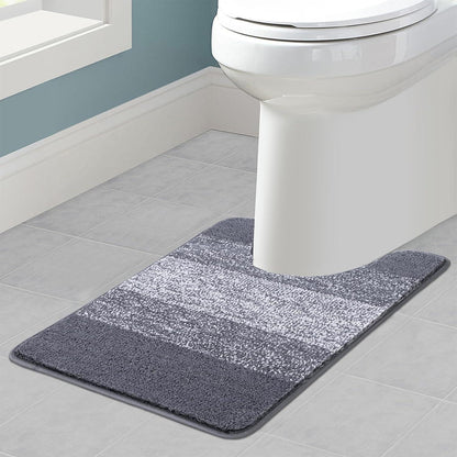 WC-Teppich rutschfest, grau, 50x60 cm – Badteppich saugfähig