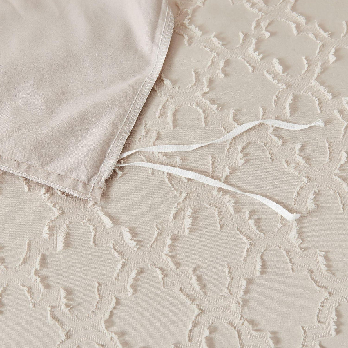 Boho Bettwäsche Set 220x240 Beige Getuftet – 3-teilig