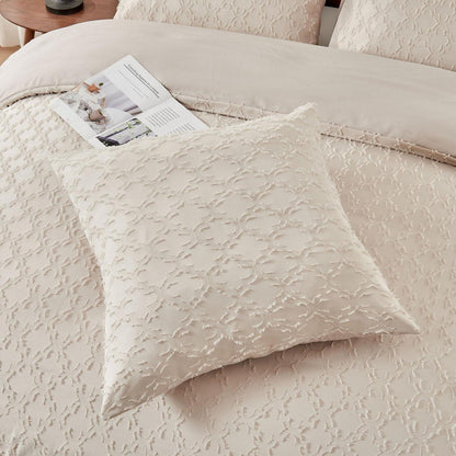 Getuftete Boho Bettwäsche 200x220 Beige – 3-teilig