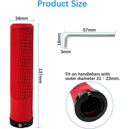 Ergonomische Fahrradgriffe Rot – 22mm Universal