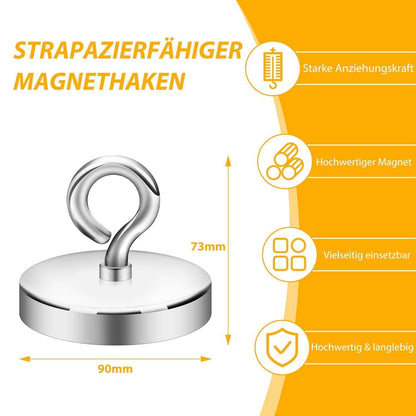 Neodym Magnet 90mm, 450kg Zugkraft, starker Angelmagnet