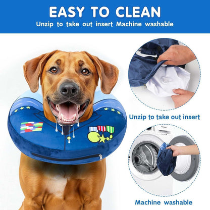 Hundehalskrause XL nautisch, Leckschutz für Genesung