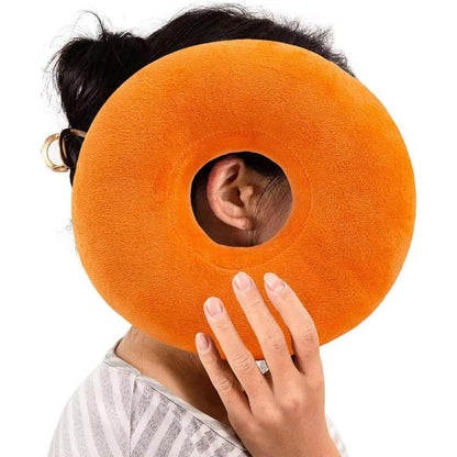 Piercing Kissen mit Loch für Seitenschläfer - Orange
