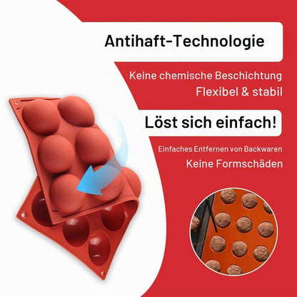 3er-Set Silikon Kugelförmige Backformen (2,5-6,5cm)
