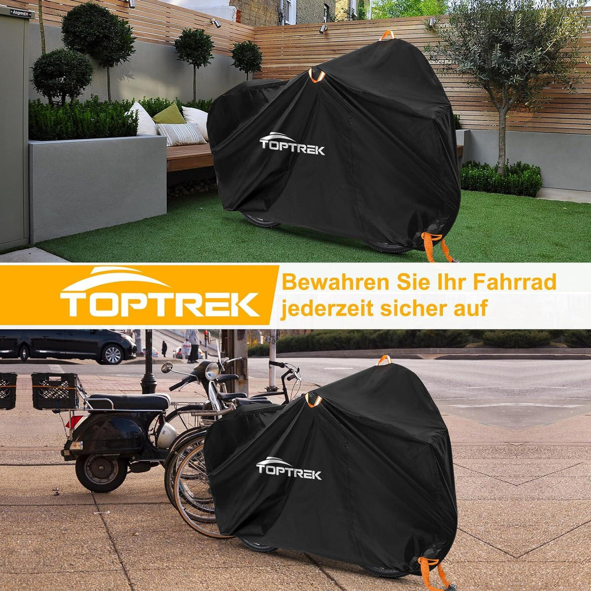 Toptrek Fahrradabdeckung 210D Oxford-Gewebe 200x110x70cm wasserdicht