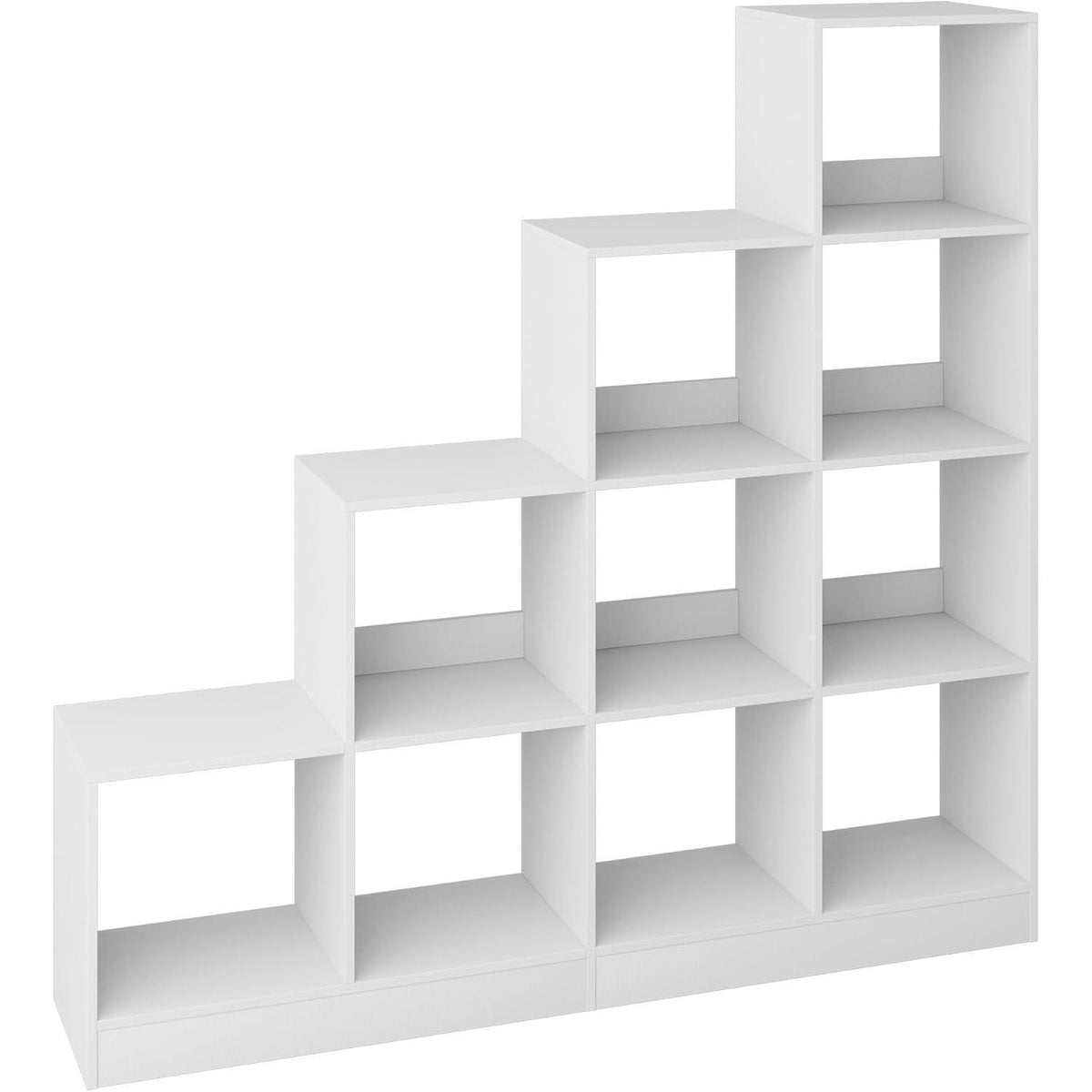 Bücherregal 10-Würfel Weiß – Verstellbar & Modular für Wohnzimmer