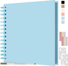 Fotoalbum 21x21cm DIY Scrapbook 40 Seiten Spiralalbum zum Einkleben
