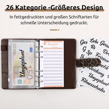 Budget Planner A6 Geldumschläge Geld Organizer Finanzplaner