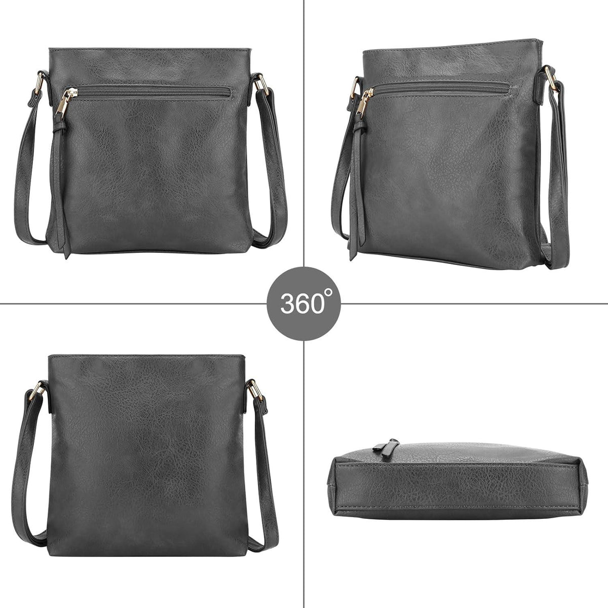Damen Umhängetasche Crossbody Tasche PU-Leder mehrere Taschen