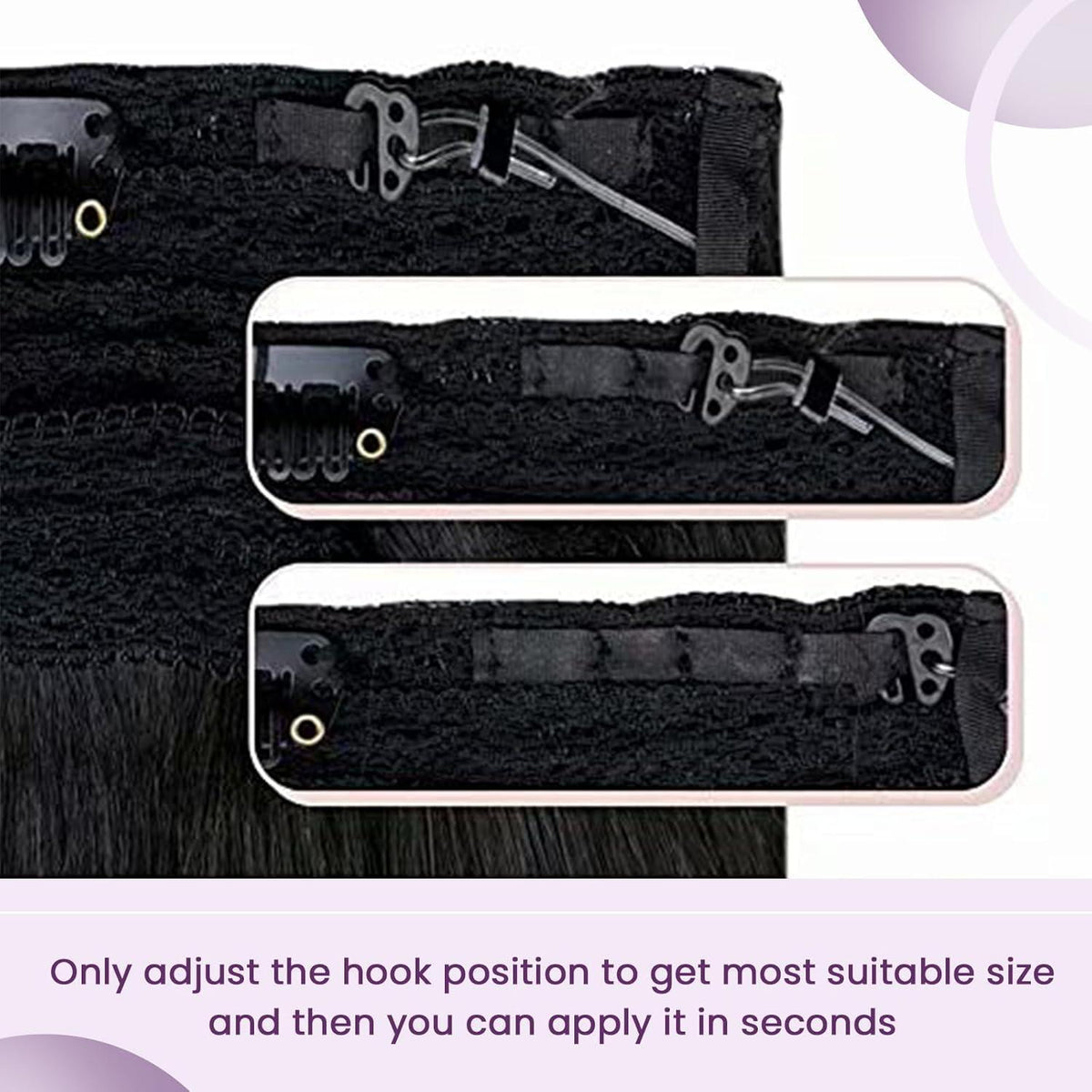 Echthaar-Drahtverlängerung Braun Balayage Ombre 40cm