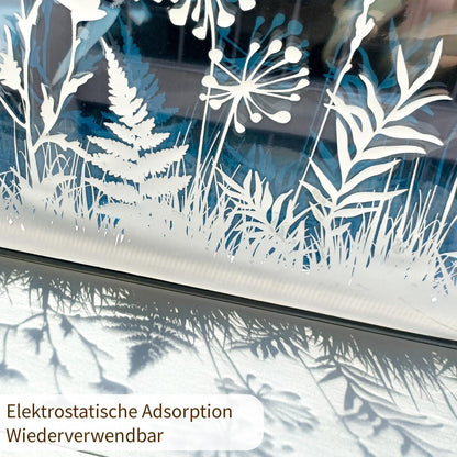 Weiße Blumen Fensterbilder - Frühlingsdeko für Fenster & Glastüren