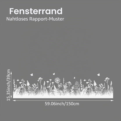 Weiße Blumen Fensterbilder - Frühlingsdeko für Fenster & Glastüren
