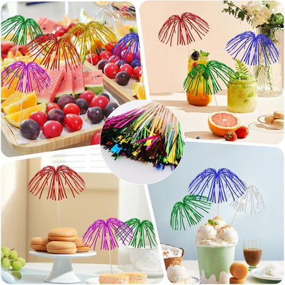 200 Cocktailspieße mit Schirmchen – Feuerwerk Deko für Partys