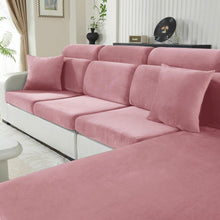 Samt Sofaüberzug Stretch – Rosa, 1-Sitzer*2