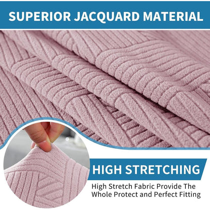 Stuhlhussen Stretch 2er Set Rosa – Abnehmbar & Waschbar