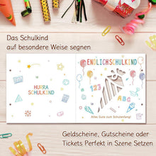 Geldgeschenk Einschulung Verpackung Umschläge Karte